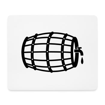 Bier Fass - Mouse Pad (horizontal) - white - Front