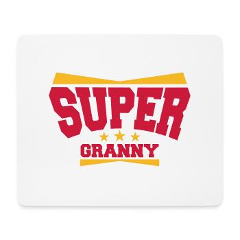 Super Granny Grandma Logo - Mousepad (Querformat) - Weiß - Vorne