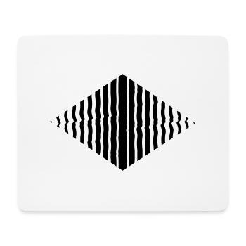 Ligne de forme losange de mires de nombreux traits - Tapis de souris (format paysage) - blanc - Devant