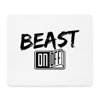 bodybuilder beast mode monster stark kaempfer fitn - Mousepad (Querformat) - Weiß - Vorne