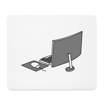maus tastatur bildschirm home office buero arbeits - Mousepad (Querformat) - Weiß - Vorne