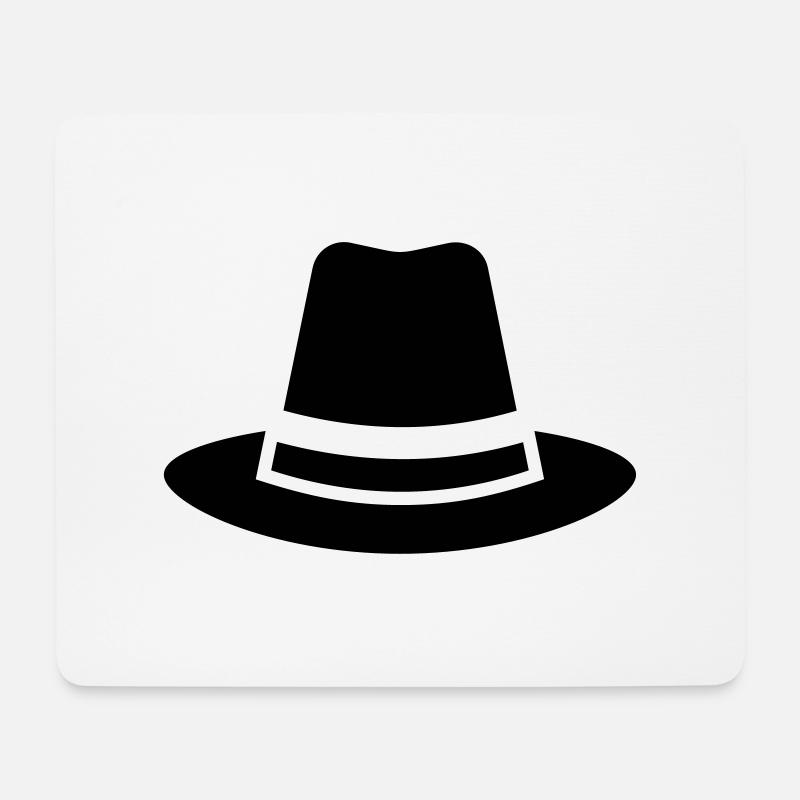 Hat - Mouse Pad (horizontal) - white