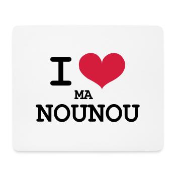 I Love ma Nounou - Tapis de souris (format paysage) - blanc - Devant
