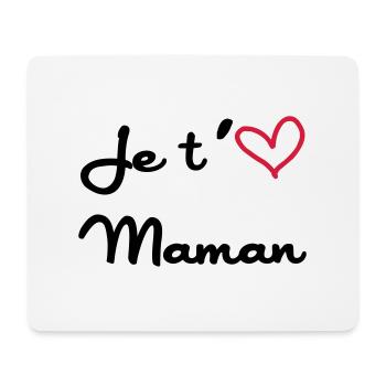 Je t'aime Maman - Tapis de souris (format paysage) - blanc - Devant