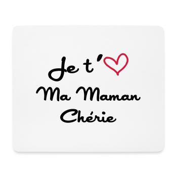 Je t'aime ma Maman Chérie - Tapis de souris (format paysage) - blanc - Devant