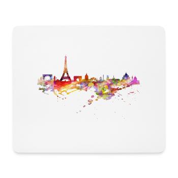 Paris Skyline - Mousepad (Querformat) - Weiß - Vorne