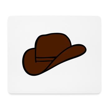 chapeau de cowboy - Tapis de souris (format paysage) - blanc - Devant