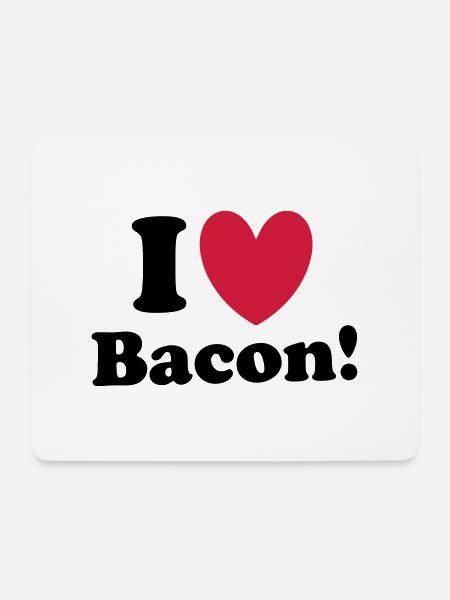 Bacon - Mousepad (Querformat) - Weiß