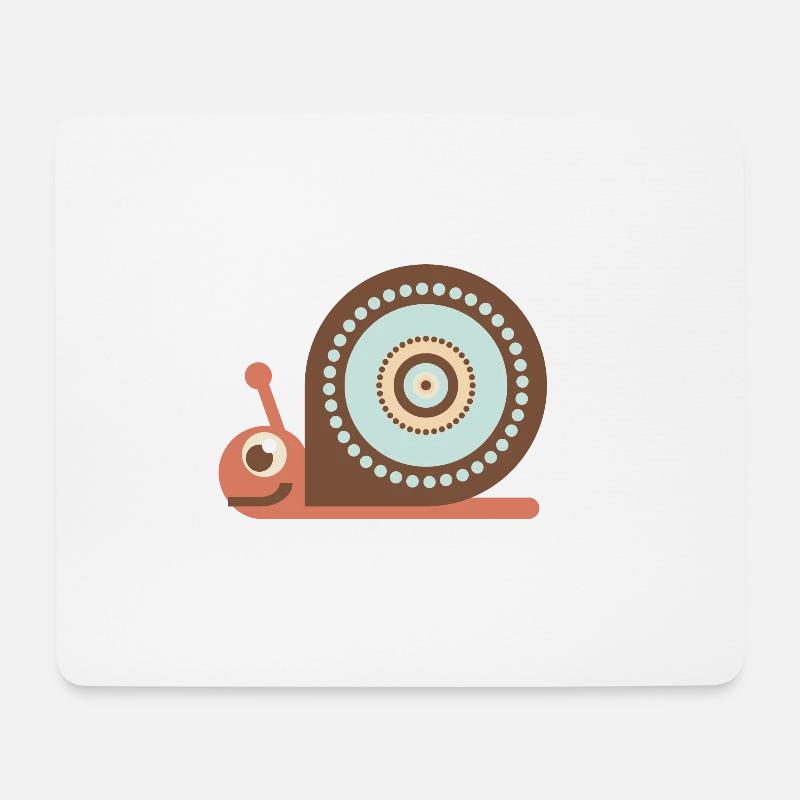 Schnecke - Mousepad (Querformat) - Weiß