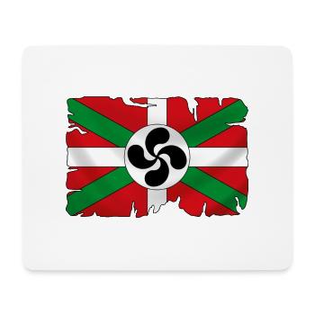 Drapeau Basque - Tapis de souris (format paysage) - blanc - Devant