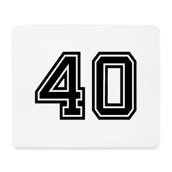40 - Mousepad (Querformat) - Weiß - Vorne