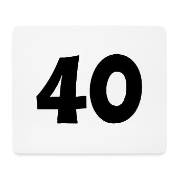 40 - Mousepad (Querformat) - Weiß - Vorne