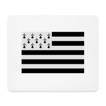 Drapeau Bretagne - Tapis de souris (format paysage) - blanc - Devant