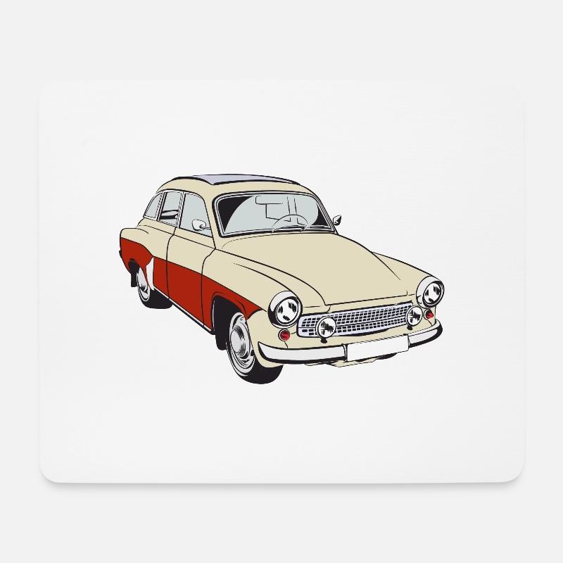 IFA Wartburg 311 rot - Mousepad (Querformat) - Weiß