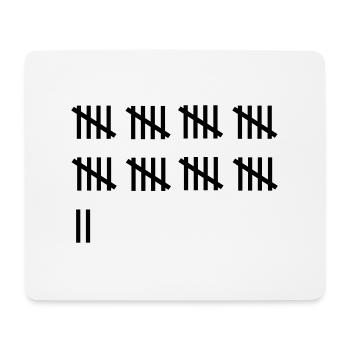 Strichliste 22 - Mousepad (Querformat) - Weiß - Vorne