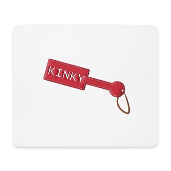 Kinky Paddle BDSM leather - Mousepad (Querformat) - Weiß - Vorne