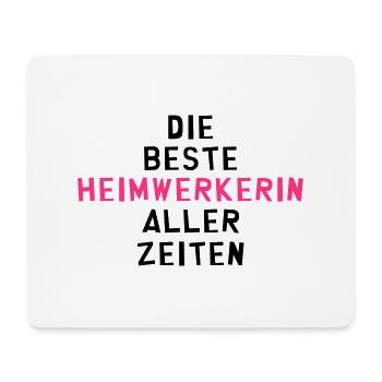 Heimwerker Heimwerkerin Heimwerken basteln Bastler - Mousepad (Querformat) - Weiß - Vorne