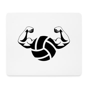 Muskelball M - Mousepad (Querformat) - Weiß - Vorne