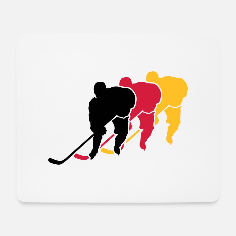 Eishockey - Mousepad (Querformat) - Weiß