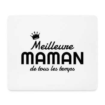 Maman / Fête des Mères / Papa / Naissance / Mere - Tapis de souris (format paysage) - blanc - Devant