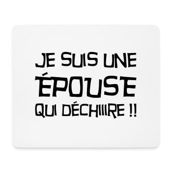 Epoux Mari Mariage Femme Wedding Amour Love - Mouse Pad (horizontal) - white - Front