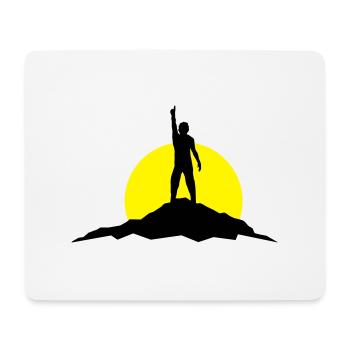 Sport - Berge Wanderer - Mousepad (Querformat) - Weiß - Vorne