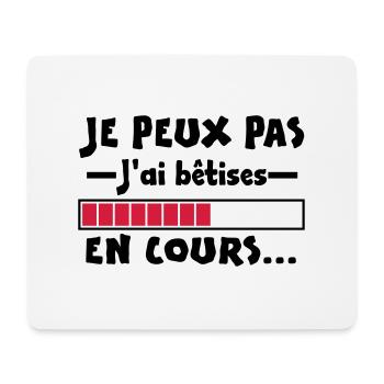 BE TISES EN COURS - Tapis de souris (format paysage) - blanc - Devant