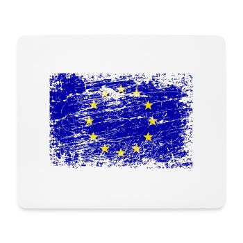 European flag vintage used look EU European - Mouse Pad (horizontal) - white - Front
