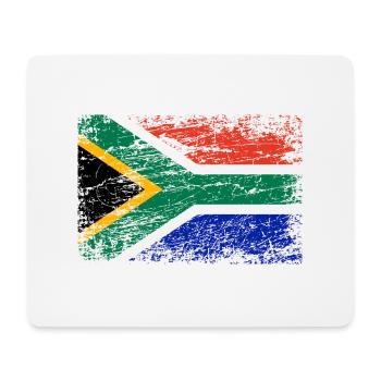 South Africa flag vintage used look Africa - Mouse Pad (horizontal) - white - Front