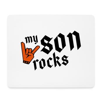 son rocks my - Mousepad (Querformat) - Weiß - Vorne