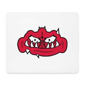 troll face creepy - Mouse Pad (horizontal) - white - Front