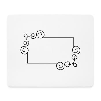 Cadre avec cordon ornament ornement décor - Tapis de souris (format paysage) - blanc - Devant