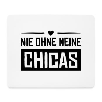 nie ohne meine chicas herz - Mousepad (Querformat) - Weiß - Vorne