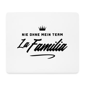 familia nie ohne mein team - Mousepad (Querformat) - Weiß - Vorne