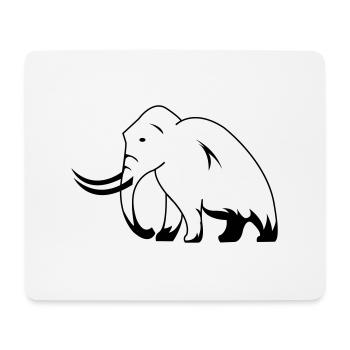 mammut - Mousepad (Querformat) - Weiß - Vorne