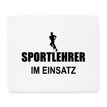 Sportlehrer im Einsatz - Mousepad (Querformat) - Weiß - Vorne