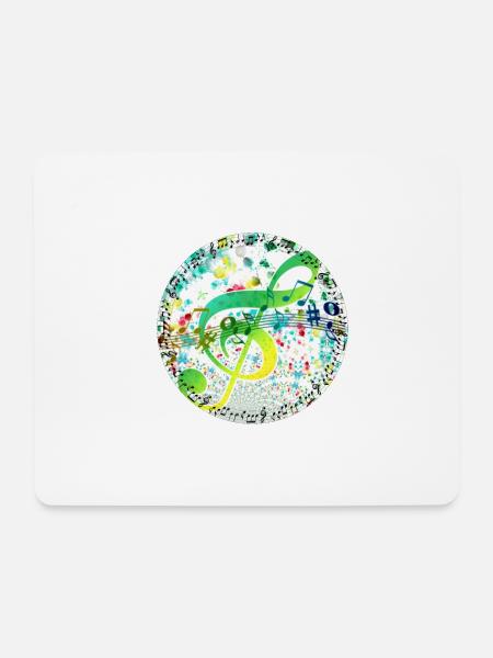 Violinschlüssel - Mousepad (Querformat) - Weiß