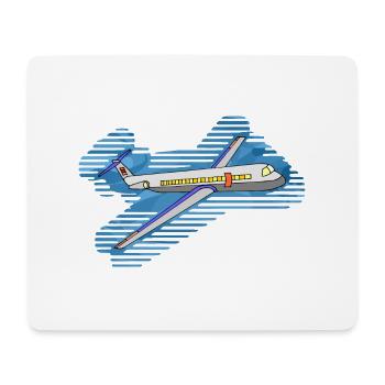 Flugzeug - Mousepad (Querformat) - Weiß - Vorne