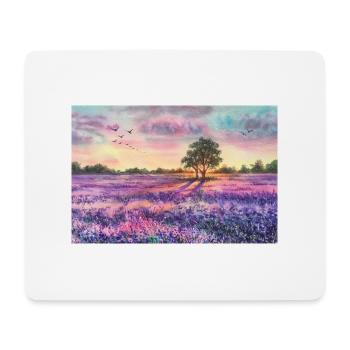Champ de lavande. - Tapis de souris (format paysage) - blanc - Devant