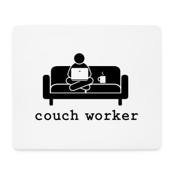 couch worker in your two desired colors - Mouse Pad (horizontal) - white - Front
