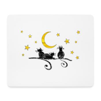 Katzenfamilie - Mousepad (Querformat) - Weiß - Vorne