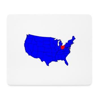Bundesstaat Ohio Lage - Mousepad (Querformat) - Weiß - Vorne