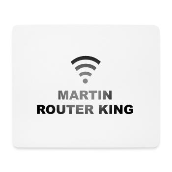 Martin Router King logo pun lettering - Mousepad (Querformat) - Weiß - Vorne