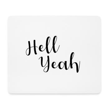 Hell yeah lettering - Mouse Pad (horizontal) - white - Front