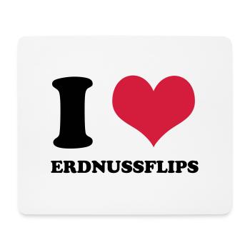 I Love Erdnussflips - Mousepad (Querformat) - Weiß - Vorne