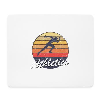 Sunset Athletics Track and field at sunset - Tapis de souris (format paysage) - blanc - Devant