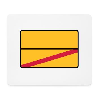 Place name sign blank - fill in yourself! - Mouse Pad (horizontal) - white - Front