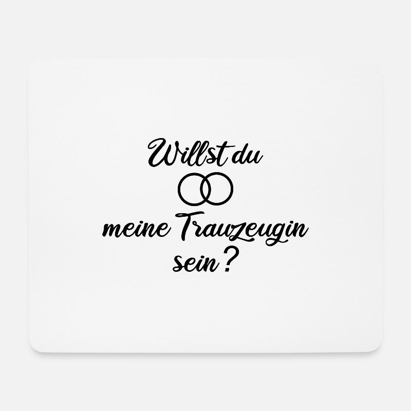 Willst du meine Trauzeugin sein? - Mousepad (Querformat) - Weiß