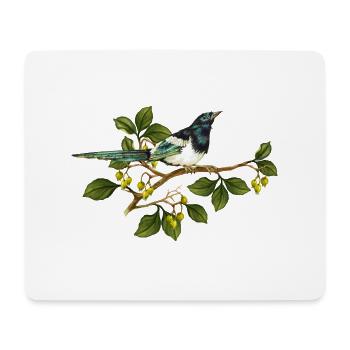 Bunter Vogel - Mousepad (Querformat) - Weiß - Vorne