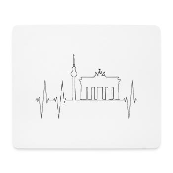 Berlin Skyline - Mousepad (Querformat) - Weiß - Vorne